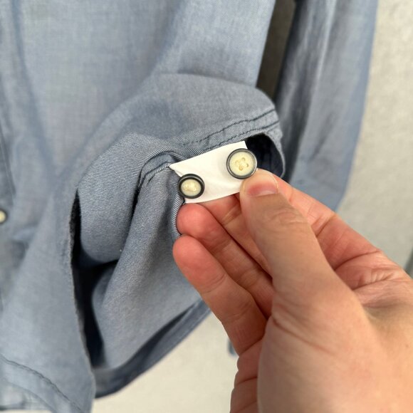 5.11 Tactical Mens Buckshot Chambray Shirt Size XL Blue Snap RAPIDraw Placket - Picture 9 of 13